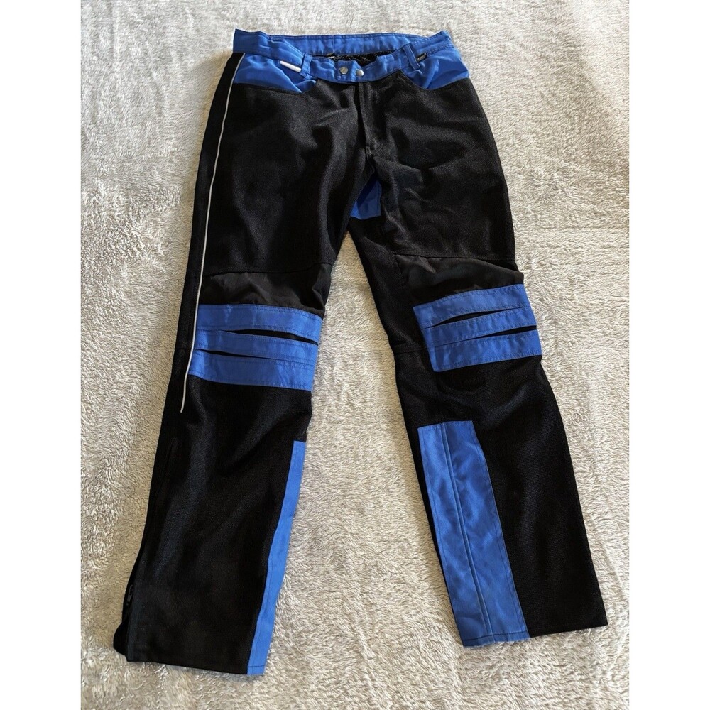 Himalayan Motorcycle Pants Padded Size Large Black Blue